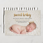 紙吹雪スウィートベビー誕生のお知らせ 案内状 (正面/裏面)