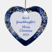 紙吹雪スカイピンクユニコーン孫娘 セラミックオーナメント (裏面)