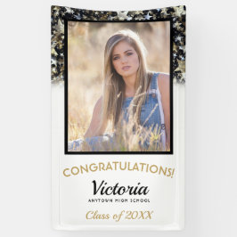 紙吹雪スターおめでとう2025大学院写真 横断幕