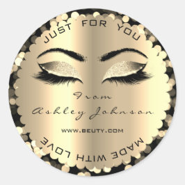 紙吹雪スパークリーグリッター金ゴールドラッシュメイドWith Love ラウンドシール