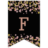 紙吹雪スパークルシャインバラ金ゴールド結婚ズフォーエバー バンティングフラッグ (第2の旗)