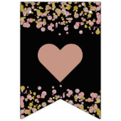 紙吹雪スパークルシャインバラ金ゴールド結婚ズフォーエバー バンティングフラッグ (第1の旗)