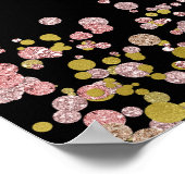 紙吹雪スパークルバラ金ゴールドウェディングカード&ギフト ポスター (角)