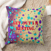 紙吹雪スプラッシュ：紫とターコイズ" クッション (ブランケット)