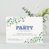 紙吹雪スプリンクルバースデーパーティーライム 招待状 (スタンド正面)