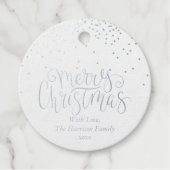 紙吹雪タイポグラフィメリークリスマス フェイバータグ (正面)