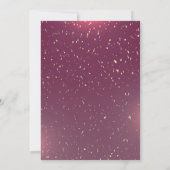 紙吹雪ティアラブルガンディフラワーズスウィート16パーティー 招待状 (裏面)