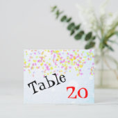 紙吹雪テーブル番号はがき ポストカード (スタンド正面)