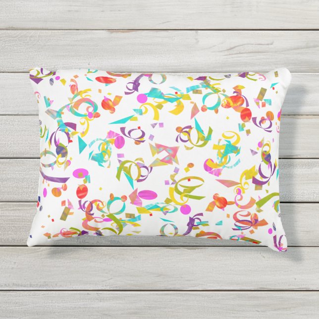 紙吹雪トカラフルスアートワーク アウトドアクッション (裏面)