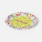 紙吹雪トカラフルスアートワーク ペーパープレート (アングル)