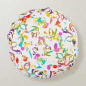 紙吹雪トカラフルスアートワーク ラウンドクッション (裏面)