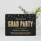 紙吹雪トス | 卒業パーティー招待状 招待状 (スタンド正面)