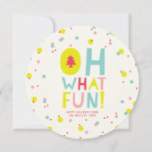 紙吹雪ドットああ何おもしろいカラフル写モダン真 シーズンカード (正面)