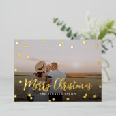 紙吹雪ドットスクリプトフルフォト 箔シーズンカード (立ち正面)