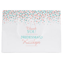 紙吹雪ドットティール（緑がかった色）コーラル結婚オレンジ抱き枕