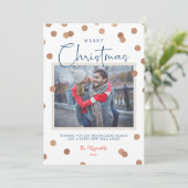 紙吹雪ドットメリークリスマスフォト シーズンカード (スタンド正面)
