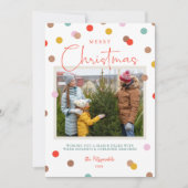 紙吹雪ドットメリークリスマス2写真 シーズンカード (正面)