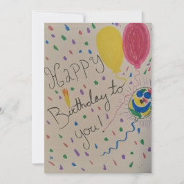 紙吹雪ハッピーバースデートゥーフラットホリデーカード シーズンカード