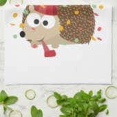 紙吹雪ハッピーバースデーハリネズミ キッチンタオル (折り畳み)