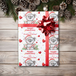 紙吹雪ハートコアラグランドキッズクリスマス ラッピングペーパー