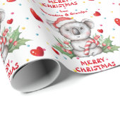 紙吹雪ハートコアラグランドキッズクリスマス ラッピングペーパー (ロールコーナー)