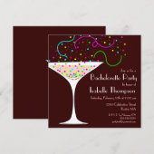 紙吹雪バチェロレッテ招待状 招待状 (正面/裏面)