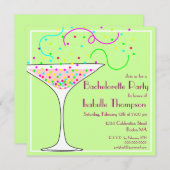 紙吹雪バチェロレッテ招待状 招待状 (正面/裏面)