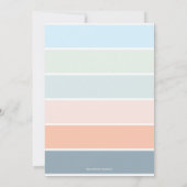 紙吹雪バンティンストライプのグシンプル子供の誕生日 招待状 (裏面)