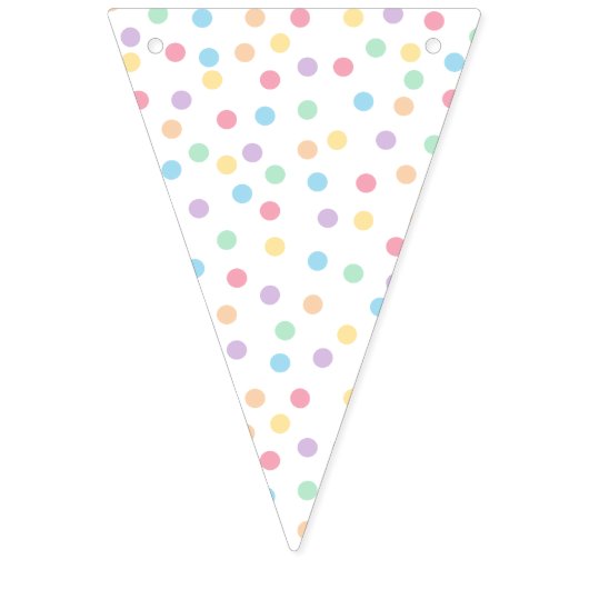 紙吹雪パステル バンティングフラッグ (第1の旗)