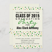 紙吹雪パーティの招待状2015卒業 招待状 (正面/裏面)