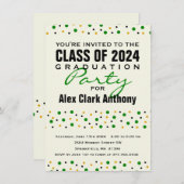 紙吹雪パーティの招待状2024卒業 招待状 (正面/裏面)