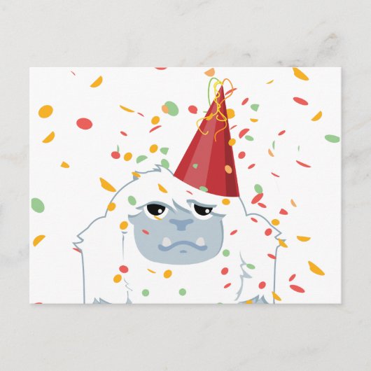 紙吹雪パーティーイェティ インビテーションポストカード (正面)