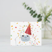 紙吹雪パーティーイェティ インビテーションポストカード (スタンド正面)