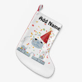 紙吹雪パーティーイェティ スモールクリスマスストッキング (正面 (吊り時))