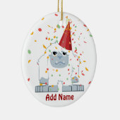 紙吹雪パーティーイェティ セラミックオーナメント (右)