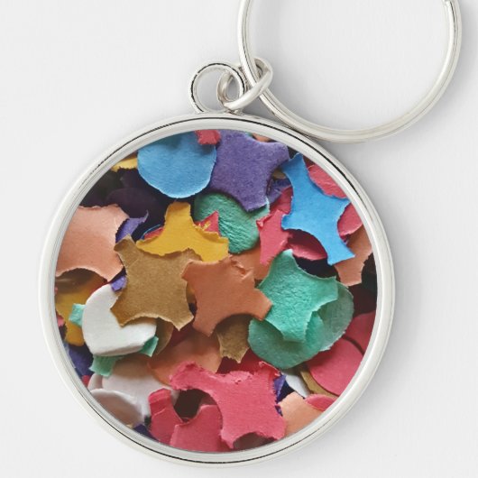 紙吹雪パーティーカラフルカーニバルおもしろい キーホルダー (正面)
