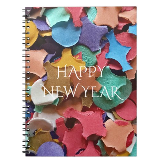 紙吹雪パーティーカラフルカーニバルおもしろい ノートブック (正面)