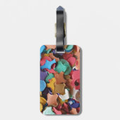 紙吹雪パーティーカラフルカーニバルおもしろい ラゲッジタグ (裏面縦)