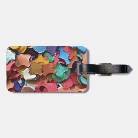紙吹雪パーティーカラフルカーニバルおもしろい ラゲッジタグ (裏面横)