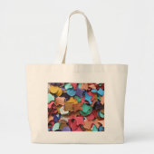 紙吹雪パーティーカラフルカーニバルおもしろい ラージトートバッグ (正面)