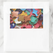 紙吹雪パーティーカラフルカーニバルおもしろい 長方形シール (バッグ)