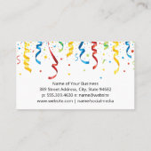 紙吹雪パーティーケータリングイベント 名刺 (裏面)