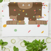 紙吹雪パーティーサスカッチビッグフット キッチンタオル (折り畳み)