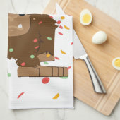 紙吹雪パーティーサスカッチビッグフット キッチンタオル (四つ折り)