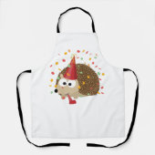 紙吹雪パーティーハリネズミ エプロン (正面)