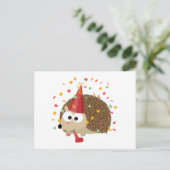 紙吹雪パーティーハリネズミ ポストカード (スタンド正面)