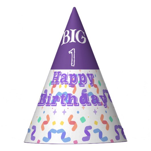 紙吹雪パーティー帽子 パーティーハット (正面)