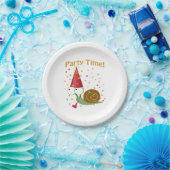 紙吹雪パーティー時間！カタツムリ ペーパープレート (パーティー)