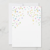 紙吹雪パーティー森林動物パーティー帽子誕生日 招待状 (裏面)