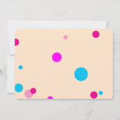 紙吹雪ピンクピーチガーリーおもしろいフォト誕生日 招待状 (裏面)